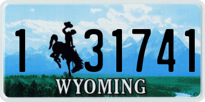WY license plate 131741