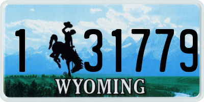 WY license plate 131779