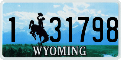WY license plate 131798