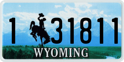 WY license plate 131811