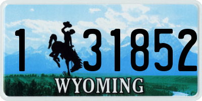WY license plate 131852