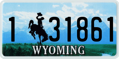 WY license plate 131861