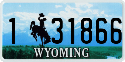 WY license plate 131866