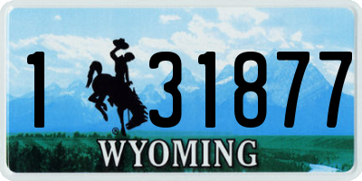 WY license plate 131877