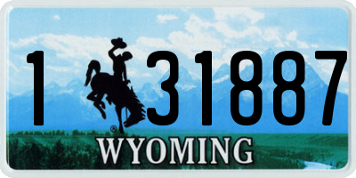 WY license plate 131887