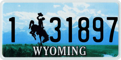 WY license plate 131897