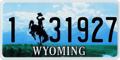 WY license plate 131927