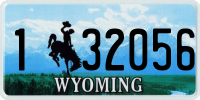 WY license plate 132056