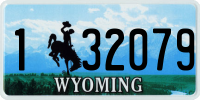 WY license plate 132079