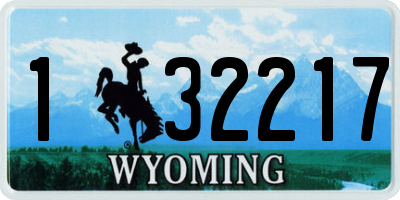WY license plate 132217