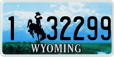 WY license plate 132299