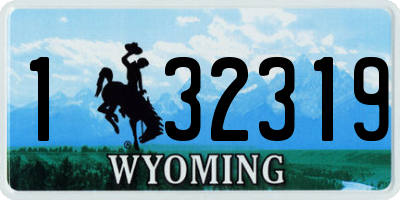 WY license plate 132319