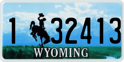 WY license plate 132413