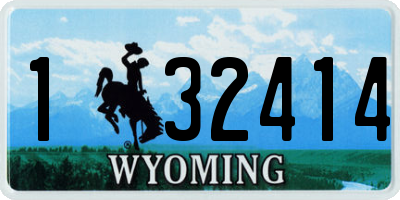 WY license plate 132414
