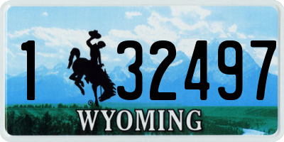 WY license plate 132497