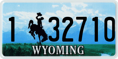 WY license plate 132710