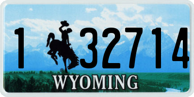 WY license plate 132714