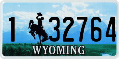 WY license plate 132764