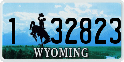WY license plate 132823