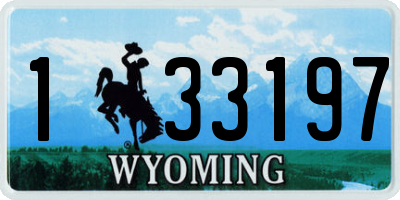 WY license plate 133197