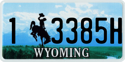 WY license plate 13385H
