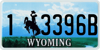 WY license plate 13396B