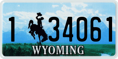 WY license plate 134061