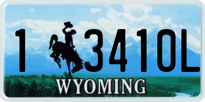 WY license plate 13410L