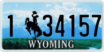 WY license plate 134157