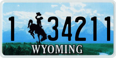 WY license plate 134211