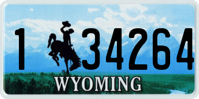 WY license plate 134264