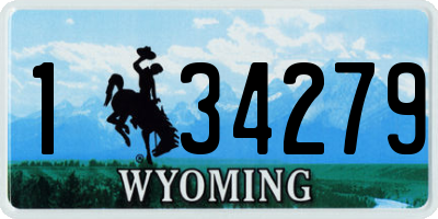 WY license plate 134279