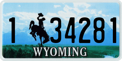 WY license plate 134281