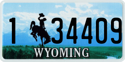 WY license plate 134409