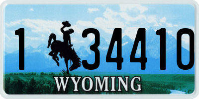 WY license plate 134410