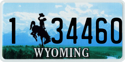 WY license plate 134460