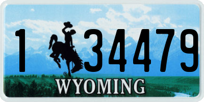 WY license plate 134479