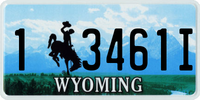 WY license plate 13461I