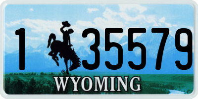 WY license plate 135579