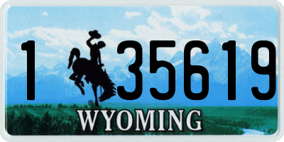WY license plate 135619