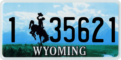 WY license plate 135621