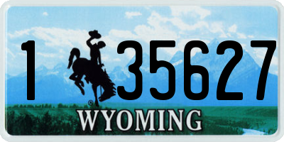 WY license plate 135627