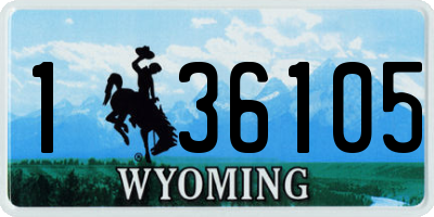 WY license plate 136105