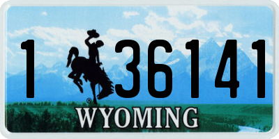 WY license plate 136141