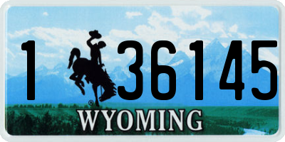 WY license plate 136145