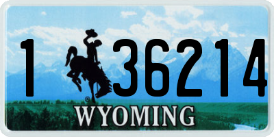 WY license plate 136214