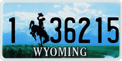 WY license plate 136215
