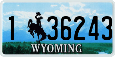 WY license plate 136243
