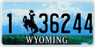 WY license plate 136244