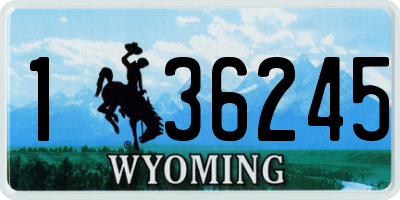 WY license plate 136245